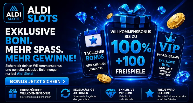 Aldi Slots Casino Deutschland Willkommensbonus und Freispiele